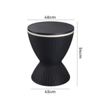 Garden Ice Cooler Table (Black) - Rear View