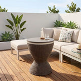 Taupe Ice Bucket Table - Front View