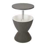Taupe Ice Bucket Table - Top-Down View