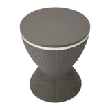 Taupe Ice Bucket Table - Rear View