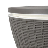 Taupe Ice Bucket Table - Close-Up Angle