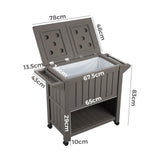 Garden Bar Serving Cart with Cooler (Taupe) - Extra Image