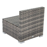 Grey Armless Outdoor Sofa Set - 45-Degree Angle