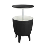 Black Ice Bucket Table - Top-Down View