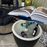 Black Ice Bucket Table - Low Angle