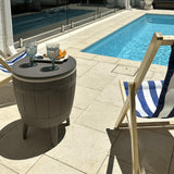Taupe Cooler Table - Front View