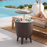 Taupe Cooler Table - 45-Degree Angle