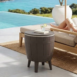 Taupe Cooler Table - Rear View