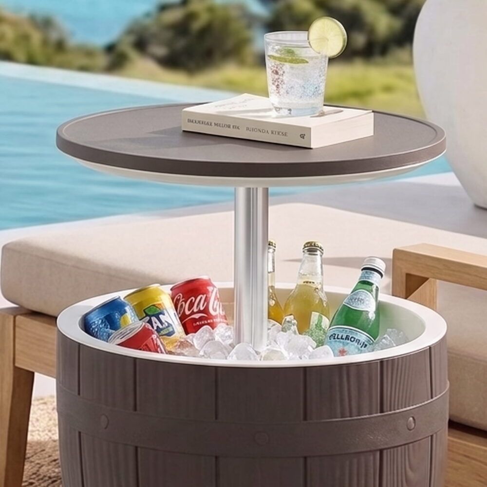 Taupe Cooler Table