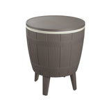 Taupe Cooler Table - Close-Up Angle