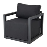 Alfresco 5-Seater Deep-Seated Patio Set – Charcoal Grey - Low Angle