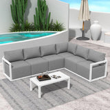 Alfresco Contemporary All-Weather Lounge Set ??Charcoal Grey