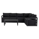 Alfresco Contemporary All-Weather Lounge Set – Charcoal Grey - Extra Image
