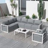 Alfresco 7-Seat Garden Lounge Set ??Charcoal Grey