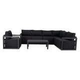 Alfresco 7-Seat Garden Lounge Set ??Charcoal Grey