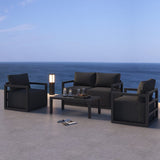 Alfresco Serenity Outdoor Lounge Set – White - Side View