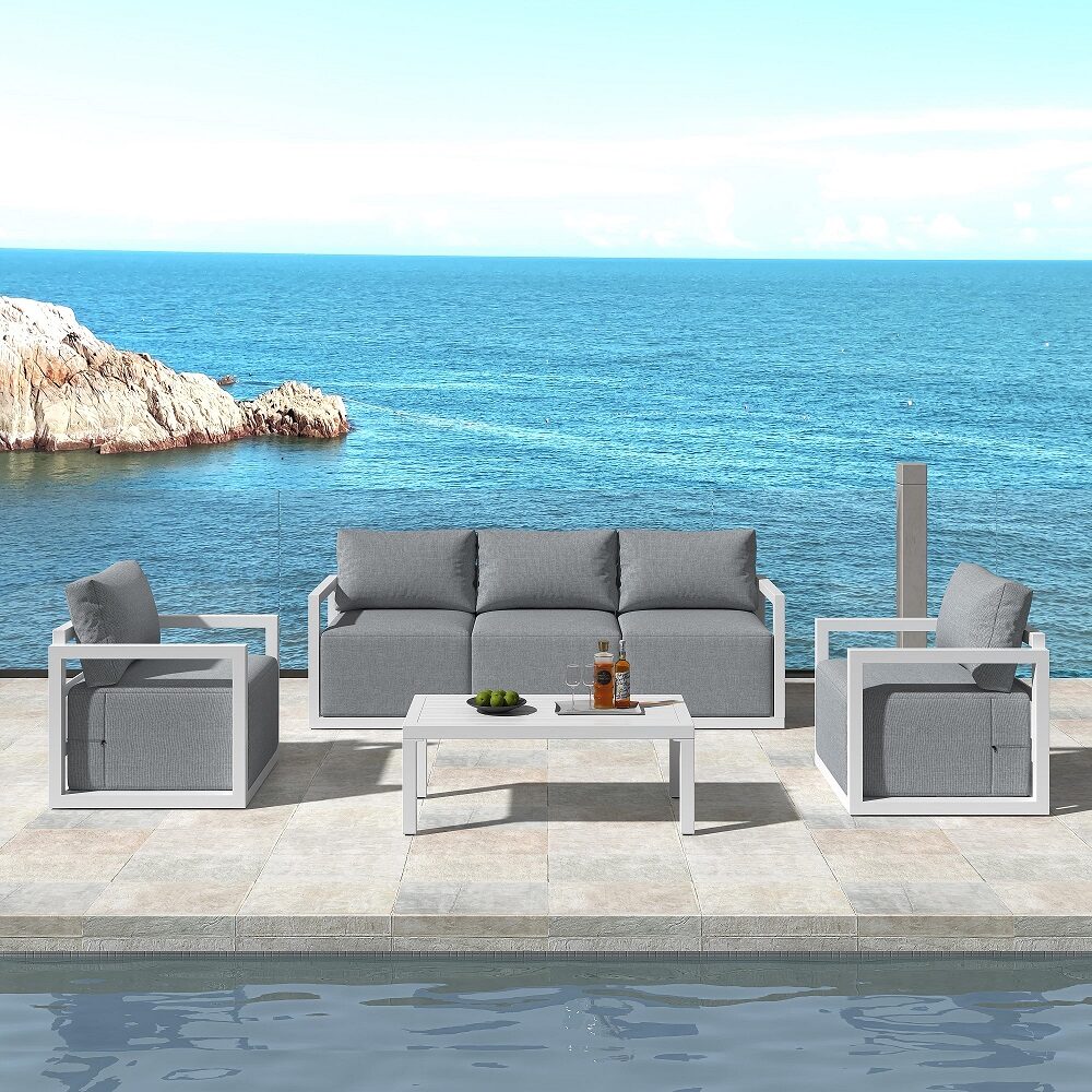 Alfresco 5-Seater Deep-Seated Patio Set ??White