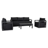 Alfresco 5-Seater Deep-Seated Patio Set – White - 45-Degree Angle