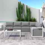 Alfresco Contemporary All-Weather Lounge Set ??White