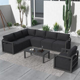 Alfresco 7-Seat Garden Lounge Set ??White