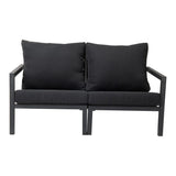 Aidan Garden Furniture Set in Slate Grey — 5 pieces - Top-Down View