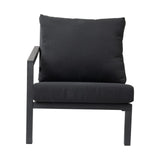 Aidan Garden Furniture Set in Slate Grey — 5 pieces - Rear View