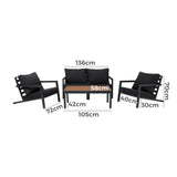 Aidan Garden Furniture Set in Slate Grey ??5 pieces