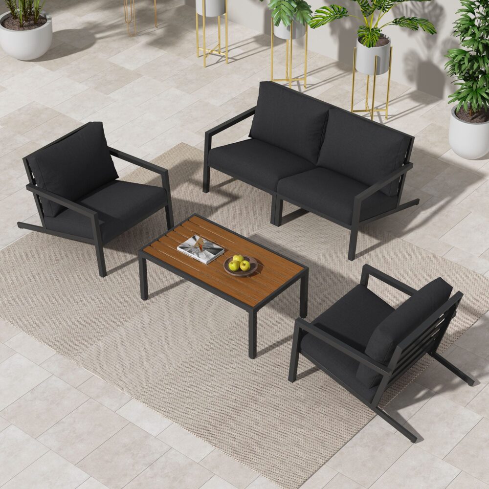 Aidan Garden Furniture Set in Slate Grey ??5 pieces