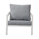 Aidan Garden Furniture Set in White — 5 pieces - 45-Degree Angle