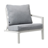 Aidan Garden Furniture Set in White — 5 pieces - Rear View