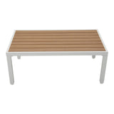 Aidan Garden Furniture Set in White — 5 pieces - Low Angle