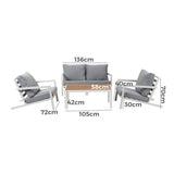 Aidan Garden Furniture Set in White ??5 pieces