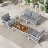 Aidan Garden Furniture Set in White ??5 pieces