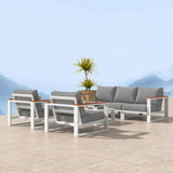 5 Seater Grandeur Lounge Suite – Charcoal Grey - Top-Down View