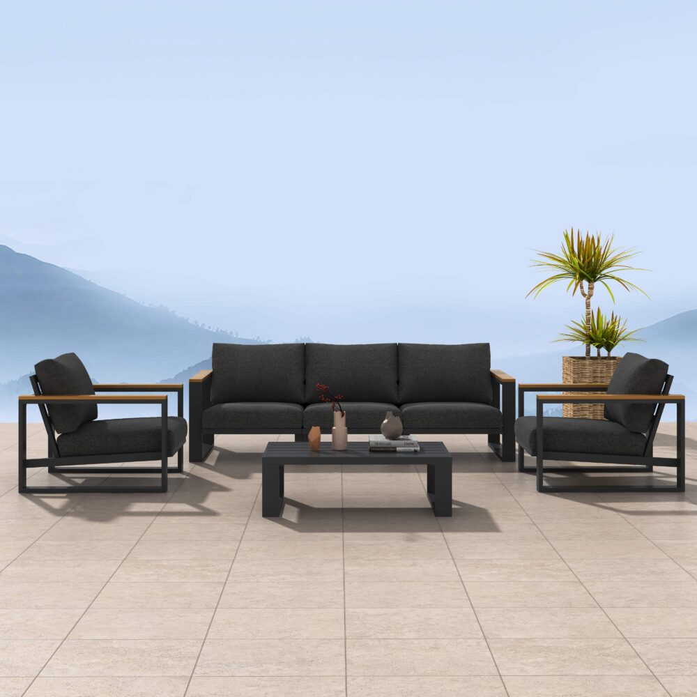 5 Seater Grandeur Lounge Suite ??Charcoal Grey