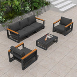 5 Seater Grandeur Lounge Suite – Charcoal Grey - Extra Image