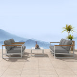 5 Seater Grandeur Lounge Suite – White - Side View