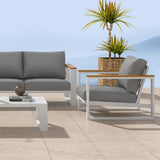 5 Seater Grandeur Lounge Suite – White - 45-Degree Angle