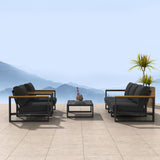 5 Seater Grandeur Lounge Suite – White - Rear View