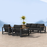5 Seater Grandeur Lounge Suite – White - Close-Up Angle