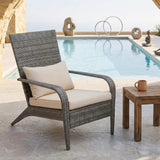Coastal Weave Reclining Armchair with Bonus Cushion Covers - 45-Degree Angle
