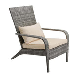 Coastal Weave Reclining Armchair with Bonus Cushion Covers - Close-Up Angle