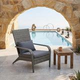 Coastal Weave Reclining Armchair with Bonus Cushion Covers - Low Angle
