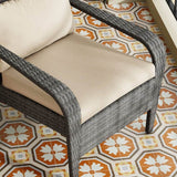 Coastal Weave Reclining Armchair with Bonus Cushion Covers - Extra Image