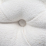 Elsa Tufted Ottoman Beach Boucle White-Rectangular - Rear View