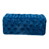 Elsa Navy Blue Velvet Ottoman-Rectangular