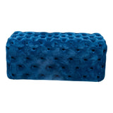 Elsa Navy Blue Velvet Ottoman-Rectangular - Rear View