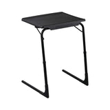 Foldable Table Adjustable Tray Laptop Desk with Removable Cup Holder-Black - Front View