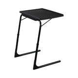 Foldable Table Adjustable Tray Laptop Desk with Removable Cup Holder-Black - Top-Down View