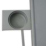 Anywhere Laptop Pro Desk in Silver Grey - Rear View